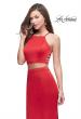 Picture of: Two Piece Jersey Prom Dress with High Neckline in Red, Style: 25220, Detail Picture 3