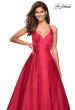 Picture of: Empire Waist Long Dress with Full Skirt and Pockets in Red, Style: 27504, Detail Picture 3