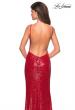 Picture of: Sparkling Fully sequin Prom Gown with Exposed Back in Red, Style: 27585, Detail Picture 3