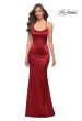 Picture of: Off the Shoulder Ruched Sequin Dress with Slit in Red, Style 29831, Detail Picture 3