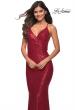 Picture of: Wrap Style Long Gown in Beautiful Sequin in Red, Detail Picture 3
