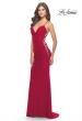 Picture of: Unique Jersey Dress with Open Criss Cross Sides in Red, Style: 31315, Style: 31315