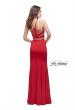 Picture of: Two Piece Jersey Prom Dress with High Neckline in Red, Style: 25220, Detail Picture 4