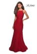 Picture of: Long Lace Prom Dress with High Neckline in Red, Style: 27289, Detail Picture 9