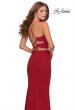 Picture of: Sleek Two Piece Pyramid Neckline Prom Dress in Red, Style: 28624, Detail Picture 4