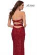 Picture of: Simple Sequin Strapless Dress with Faux Wrap Skirt in Red, Style 29681, Detail Picture 4