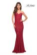 Picture of: Strapless Sweetheart Luxe Sequin Gown in Red, Style: 30714, Detail Picture 4