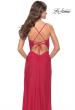 Picture of: Ruched Deep V Dress with Trendy High Slit in Red, Style: 31127, Detail Picture 4