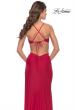 Picture of: Jersey Prom Dress with Side Cut Outs and Tie Back in Red, Style: 31292, Detail Picture 4