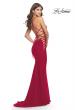 Picture of: Unique Jersey Dress with Open Criss Cross Sides in Red, Style: 31315, Style: 31315