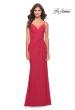 Picture of: Long Jersey Versatile Dress with Ruched Zipper in Red, Style: 31331, Detail Picture 4