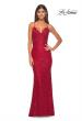 Picture of: Beaded Lace Long Dress with Illusion Bodice in Red, Style: 31359, Detail Picture 4