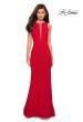 Picture of: High Neckline Jersey Prom Dress with Open Back in Red, Style: 27124, Detail Picture 5