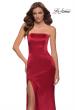 Picture of: Simply Chic Strapless Stretch Satin Long Gown in Red, Style 29807, Detail Picture 5