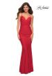 Picture of: Prom Dress with Knot at Waist and Open Back in Red, Detail Picture 5