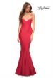 Picture of: Chic Jersey Gown with Sweetheart Neckline in Red, Detail Picture 5