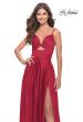 Picture of: Satin A-Line Gown with Cut Out and Twist Bodice in Red, Style: 31193, Style: 31193