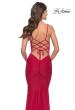 Picture of: Twist Front Cut Out Jersey Prom Dress in Red, Style: 31294, Detail Picture 5