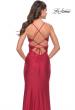 Picture of: Criss Cross Cut Out Rhinestone Jersey Dress in Red, Style: 31399, Detail Picture 5