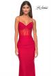 Picture of: Jersey Dress with Illusion Waist and Bustier Top in Red, Style: 32258, Detail Picture 5