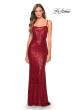 Picture of: Long Sequin Prom Dress with Straight Neckline in Red, Style: 28698, Detail Picture 6