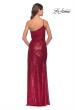 Picture of: One Shoulder Sequin Dress with Circle Cut Out in Red, Style: 31089, Detail Picture 6