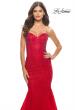 Picture of: Rhinestone Mermaid Prom Dress with Sweetheart Neckline in Red, Style: 31285, Detail Picture 6