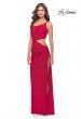 Picture of: One Shoulder Dress with Side Cut Out and Unique Back in Red, Style: 31386, Detail Picture 6
