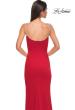Picture of: Jersey Dress with Rhinestone Edge Square Neckline and Straps in Red , Style 32844, Detail Picture 6