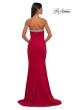 Picture of: Strapless Jersey Gown with Stunning Rhinestone Neckline in Red, Style: 32891, Detail Picture 6