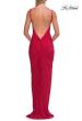 Picture of: Rhinestone Cowl Neck Gown with Open Back and Ruching in Red, Style: 33302, Detail Picture 6