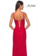 Picture of: Stretch Lace Gown with Boning Detail and Lace Up Back in Red, Style: 32237, Detail Picture 7
