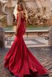 Picture of: Satin Mermaid Prom Gown with Corset Top in Red, Style: 32269, Main Picture