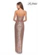 Picture of: Strapless Sequin Homecoming Dress with Tapered Skirt in Rose Gold, Style: 28180, Back Picture