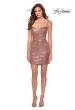 Picture of: Short Sequin Party Dress with Scoop Neckline in Rose Gold, Style: 29292, Detail Picture 5