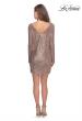 Picture of: Long Sleeve Sequined Shift Homecoming Dress in Rose Gold, Style: 28194, Detail Picture 6