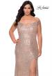 Picture of: Sequin Plus Size Dress with Off the Shoulder Detail in Rose Gold, Style: 29023, Detail Picture 2