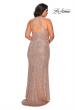 Picture of: Stretch Lace Plus Size Prom Dress with Criss Cross Back in Rose Gold in Rose Gold, Style: 28842, Detail Picture 4