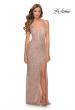 Picture of: Chic Sequin Prom Dress with Criss Cross Open Back in Rose Gold, Style: 28659, Detail Picture 8