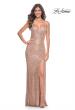 Picture of: Stunning Long Gown with Rhinestone Embellished Fishnet in Rose Gold, Style: 31929, Detail Picture 10