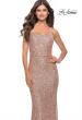 Picture of: Chic Soft Sequin Stretch Dress with Open Back in Jewel Tones in Rose Gold, Style: 31027, Detail Picture 1