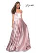 Picture of: Strapless Metallic Prom Gown with Empire Waist in Rose Gold, Style: 27506, Detail Picture 2