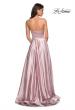 Picture of: Strapless Metallic Prom Gown with Empire Waist in Rose Gold, Style: 27506, Detail Picture 3