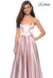 Picture of: Strapless Metallic Prom Gown with Empire Waist in Rose Gold, Style: 27506, Detail Picture 5