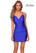 Picture of: Short Jersey Homecoming Dress with Ruching in Royal Blue, Style: 29260, Main Picture