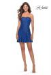 Picture of: Soft Sequin Flared Dress with Strapless Top in Royal Blue, Style: 30957, Detail Picture 10