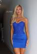 Picture of: Strapless Embellished Corset Mini Dress in Royal Blue, Style 33925, Detail Picture 1