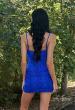 Picture of: Stretch Lace Short Dress with Bustier Top in Royal Blue, Style: 32624, Detail Picture 6