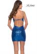 Picture of: Short Sequin Party Dress with Scoop Neckline in Royal Blue, Style: 29292, Detail Picture 7