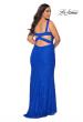 Picture of: Fitted Stretch Lace Plus Size Dress with Rhinestones in Royal Blue, Style: 29035, Main Picture